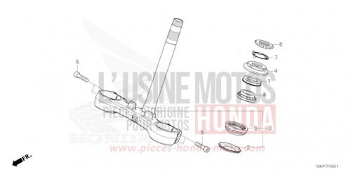 TIGE DE DIRECTION (CB400XAN,CB500XAN/P) CB500XAN de 2022